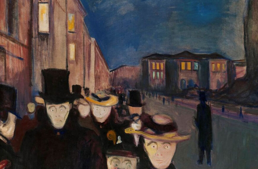 Evening on Karl Johan Street, Edvard Munch